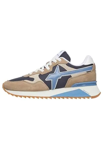 w6yz Zapatillas Deportivas de Tejido técnico y Ante, Gris Paloma- 43