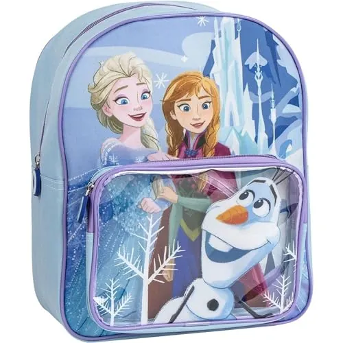 Mochila Frozen Elsa Anna y Olaf Original Disney con Diseño de Invierno y Personajes | Mochila Frozen Infantil Grande Preescolar Primaria Niñas Ligera y Resistente