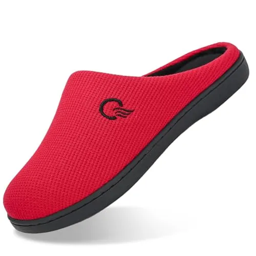 Mishansha Zapatillas Casa Hombre Mujer Invierno Pantuflas Rojo 38/39 | Zapatillas de Estar por Casa CáLido, Memory Foam Slippers,Zapatillas Andar por Casa, Interior al Aire Libre