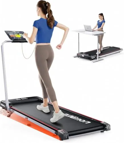 Cinta de Correr Plegable, 6 en 1 Cinta de Correr con Inclinación Velocidad 1-12 km/h,Cinta de Andar con Cinta RGB, App