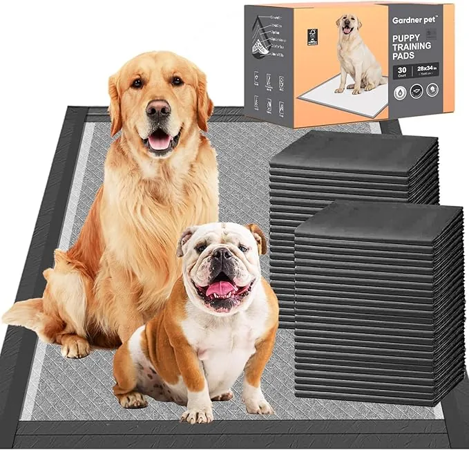 Gardner Pet Empapadores Perros Grandes 70x85 cm, Carbón para Control de Olor, Súper Absorbentes, Prueba de Fugas, Secado Rápido, Meadero para Perros en Casa, 30 Piezas