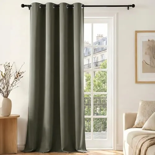 Deconovo Cortina Opaca Térmica para Dormitorio, 1 Pieza, 140x260 cm