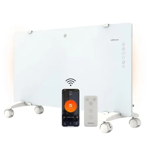 Mellerware Radiador Convector Eléctrico 2000 W Cristal Control Inteligente