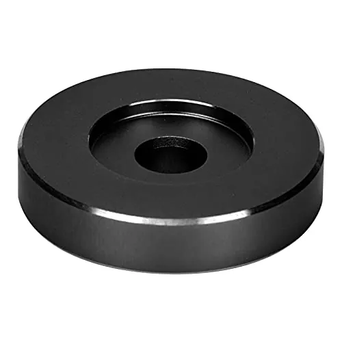 Adaptador de Registro de 45 RPM, Cúpula de Registro de Aluminio Adaptador de Tocadiscos 45 Hoja de Conversión de Orificio Grande Adaptador de Abrazadera Negro (Black)