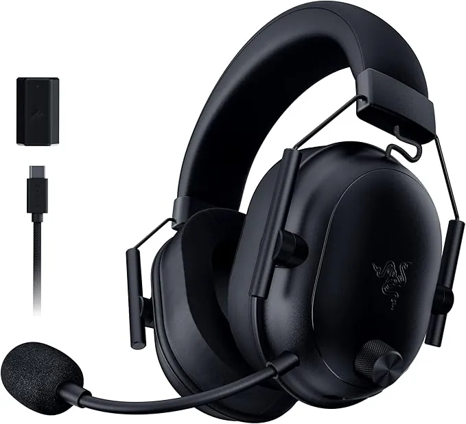 Razer BlackShark V2 HyperSpeed para PC - Auriculares para esports inalámbricos y ligeros (280 g, Micrófono HyperClear, Diafragmas TriForce de titanio de 50 mm, Bluetooth) Negro