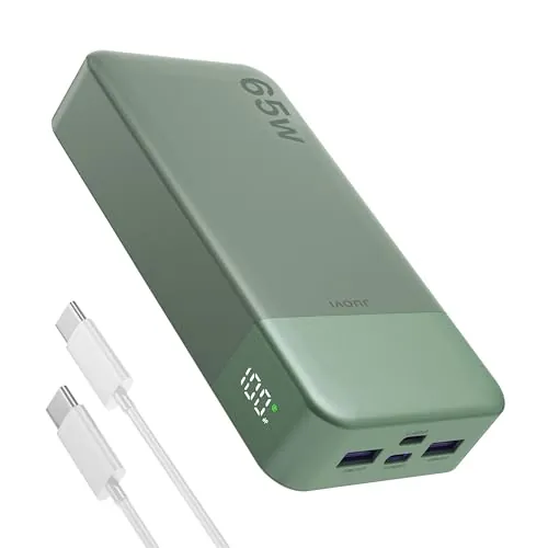 JUOVI Power Bank 65W 20000mAh Cargador Portátil Laptop