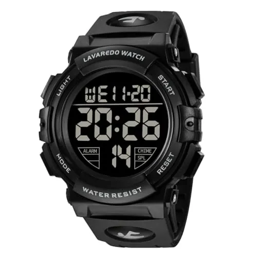 Reloj Digital para Hombre-Relojes Militares Deportivos 5 ATM Impermeable al Aire Libre Cronógrafo Militar Relojes de Pulsera para Hombres con Luz Trasera LED, Alarma, Fecha, a Prueba de Golpes