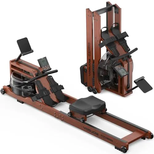 YOSUDA 2026 Nuevo Maquina de Remo Plegable, Gran Tanque 22L, App/Bluetooth, diseño Ultra silencioso, Soporte móvil Ajustable, 190cm/182kg, 98% pre-ensamblado, Maquina de Remo para casa