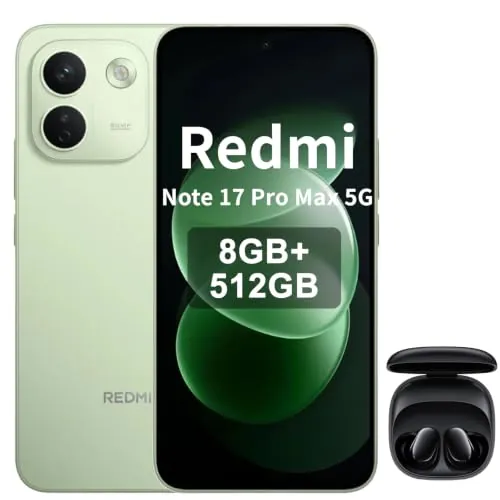 XIAOMI Redmi Note 17 Pro MAX 5G 8+512GB, Verde, Incluye Auriculares Negros