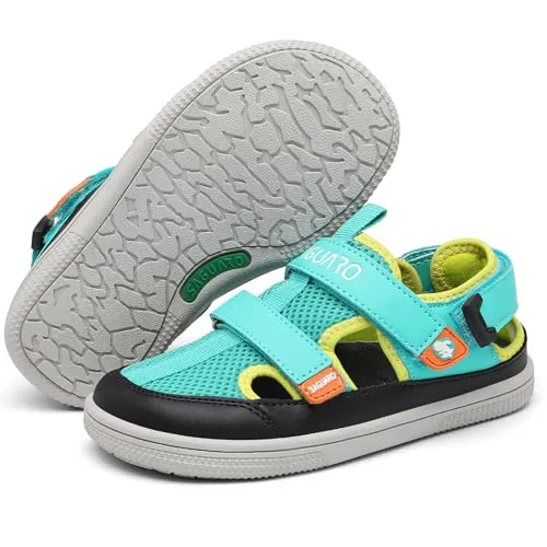 SAGUARO Sandalias Niño Barefoot Cangrejeras Niños Puntera Cerrada Sandalias Barefoot Verano Sandals Playa Piscina Mar Verde Claro, 35