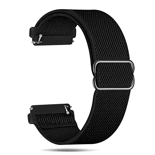 cobee Correa de reloj de nylon elástico, Correa deportiva de tejido de nailon para caja de 20 mm Correa de repuesto para reloj universal Muñequera de repuesto elástica trenzada ajustable