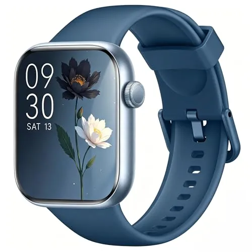 Reloj Inteligente Mujer Hombre, 1.85" Smartwatch con Llamadas Bluetooth, 140+ Modos Deportivos Smart Watch con SpO2/Pulsómetro/Monitor de Sueño/Podómetro, Impermeable IP68 Smart Watch Para Android iOS