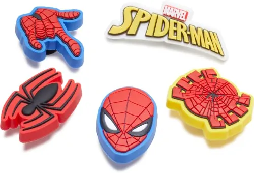 Crocs 5-pack Marvel Jibbitz Shoe Charms, Encantos para zapatos, unisex-adulto, Spider Man, Talla única
