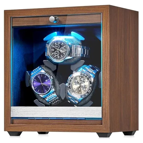 ANWBROAD Caja Relojes Automáticos para 3 Relojes