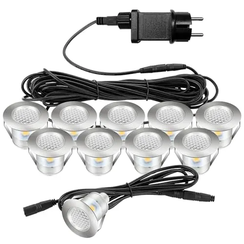 Auting Focos Empotrables Exterior IP67 Luz Cálida Terraza Jardín