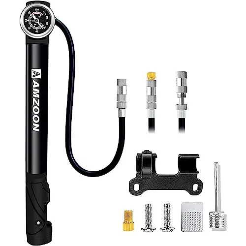 Mini Bomba Bicicleta con Manómetro, 120 PSI