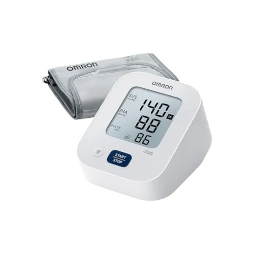 OMRON X2 Essential - Tensiómetro de brazo automático - Con indicador de hipertensión y detección de latido irregular - Memoria de hasta 30 lecturas - Validado clínicamente - Garantía 5 años - 22-32 cm