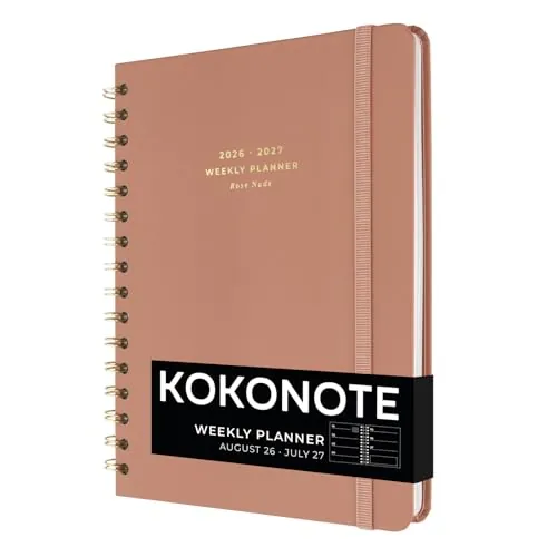 Kokonote Agenda 2026 2027 Semana Vista A5 Rosa nude
