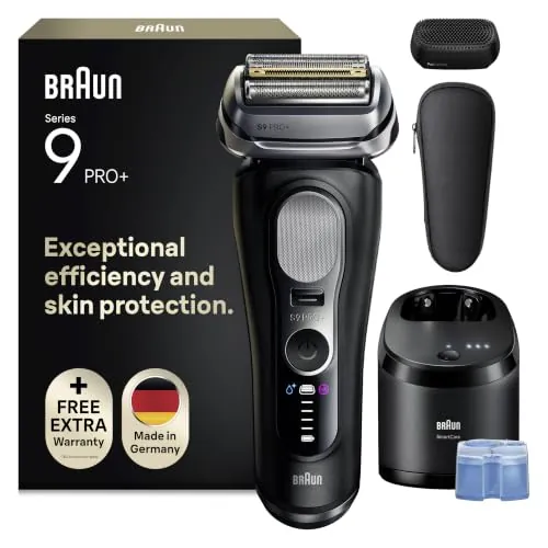 Braun Series 9 Pro+ Afeitadora Eléctrica Hombre, 9690CCE, Negro