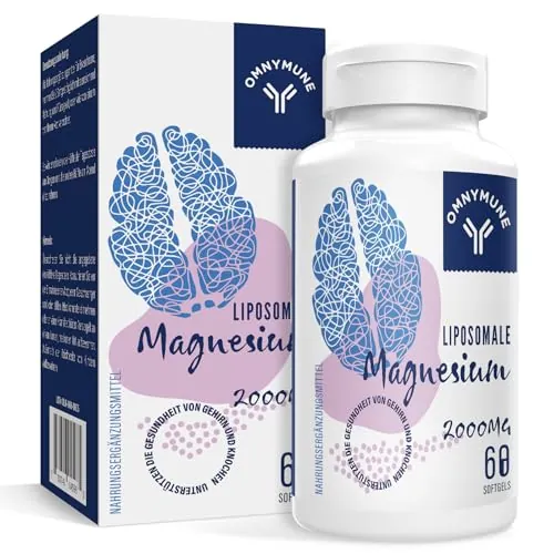 Magnesio Liposomal 2000mg Alta Dosis, 60 cápsulas blandas - No GMO, de fácil absorción (60 unidad (Paquete de 1))
