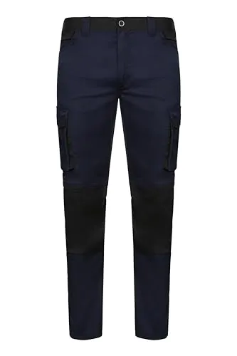 Velilla 103031S Pantalón Stretch bicolor, color Azul Navy y Negro, Talla 40