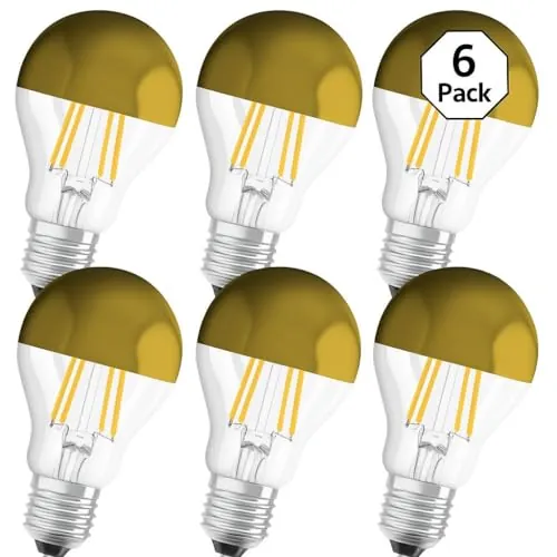 OSRAM LED STAR CLASSIC A 35 Filamento Espejo dorado blanco cálido
