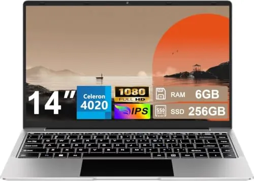 bvate 2026 Ordenador Portátil 14" Win11 6GB 256GB SSD Soporte 1TB SSD