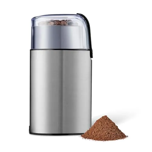Amazon Basics Molinillo de café eléctrico, acero inoxidable