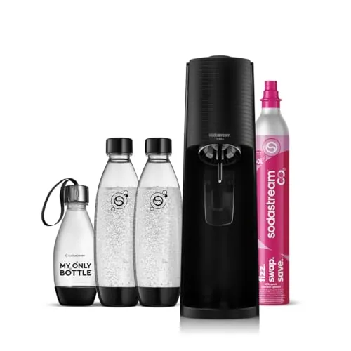 Sodastream Terra – Máquina para hacer agua con gas y bebidas, negro