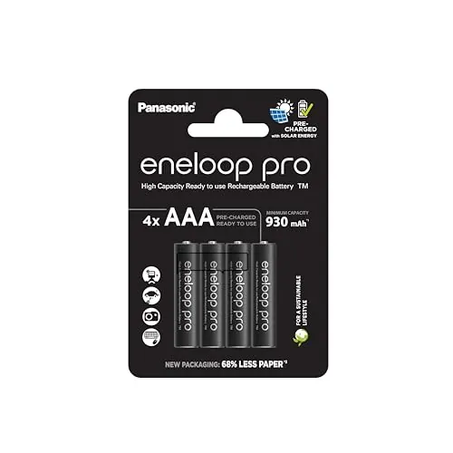 eneloop pro - Pilas Recargables AAA (Paquete de 4) - 930 mAh NiMH