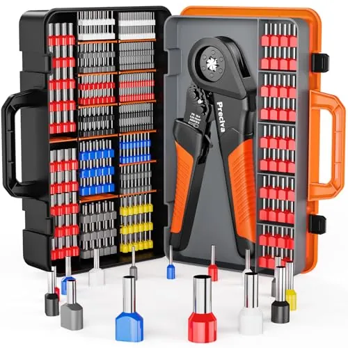 Pinza Crimpar con 1300 Piezas,0.08-16mm² de Crimper,crimpado hexagonales