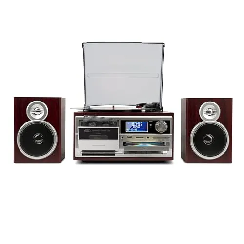 Trevi TT 1072 Dab - Sistema de Tocadiscos estéreo Bluetooth con Receptor Digital Dab/Dab+