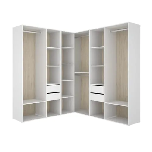 DEKIT Grupo RIMOBEL-Conjunto Armario-VESTIDOR Rincon con Trasera Reversible