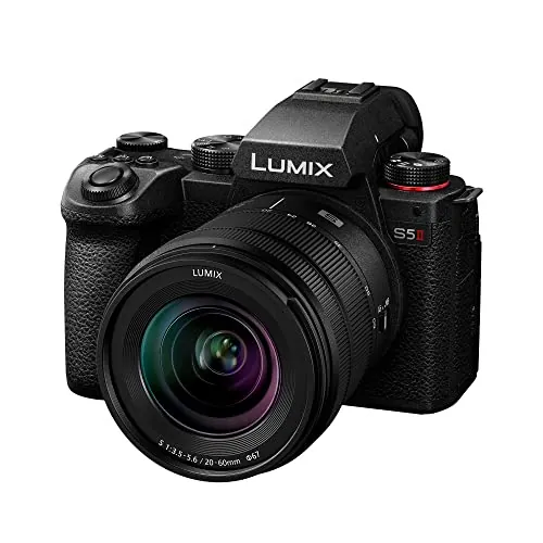 Panasonic LUMIX DC-S5 II, Cámara Sin Lente De Marco Completo, Sin Espejo con Lente de 20-60 mm F3.5-5.6, 4K 60P y 6k 30P Grabación, Pantalla Movible, Wi-Fi, Negro
