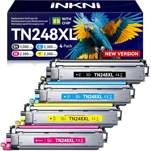 TN248XL TN-248XL TN248 MFC-L3740CDWE Toner MFC-L3760CDW DCP-L3560CDW 4-Pack