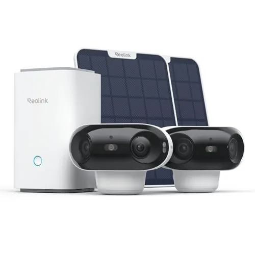 Reolink 180° Camaras Solares de Vigilancia Exterior Visión Nocturna ColourX
