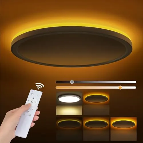 Tyreses Plafon LED Techo Regulable 24W Lámpara de Techo con Mando
