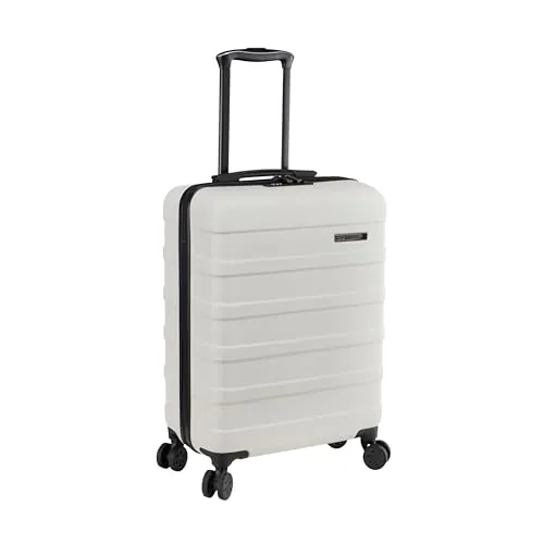 Cabin Max Maleta de Mano 55 x 35 x 25 cm, Ligera, rígida, Maleta de Mano con 4 Ruedas, candado de 3 dígitos (Blanco, Air France, KLM), Blanco, 55 x 35 x 25cm, Maleta Hartshalen