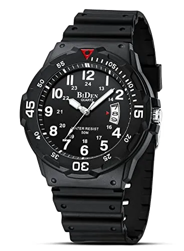 HANPOSH Reloj Hombre Reloj de Cuarzo Analógico 50M Relojes de Pulsera a Prueba de Agua Relojes Geniales con Fecha Reloj de Diseñador de Moda de Negocios Relojes