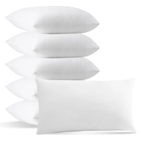 EASY SPEED Relleno de Cojín 40 x 60cm, 6 Unidades, Almohada Fibra Hueca Siliconada 100% Poliéster,para Sofá y Cama, Cojines Hipoalergénica y Transpirable