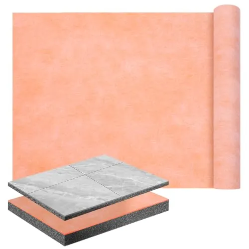 Teodute 1mx30m Lámina Impermeable, Membrana Impermeable, Tela para Impermeabilización, Impermeable para Azulejos y Losas de Piedra Balcones Terrazas Baños (Naranja)