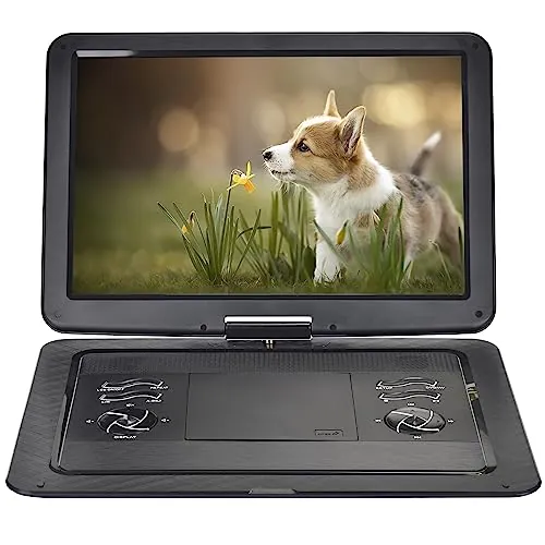 Reproductor de DVD portátil YOOHOO de 19,6" para Coche y niños con Pantalla HD de 17,1", tamaño Grande Compatible con Todas Las regiones, más regiones, Reproductor de DVD automático para niños