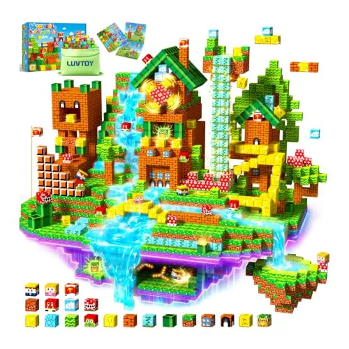 LUVTOY Cubos Magneticos - Bloques Magneticos Construccion Niños - 150 Piezas Magneticas Niños - Construcciones Magneticas Niño - Juguetes Pascua Regalo Niño 3 4 5 6 7 8 9 10 Años