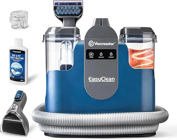 Vacmaster SCC1201H 500W Aspiradora Limpiadora de Alfombras con Tecnología de Calentamiento Dispositivo de Limpieza de Tapicería Ideal para Limpiar, Sofás, Asientos de Coche, Moquetas