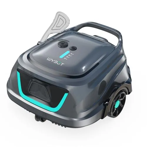 WYBOT A1 Robot Limpiafondos Piscina Turboalimentado, Limpieza Profunda 100㎡, Doble Filtración, Diseño Exclusivo Hogares (120 Min Duración), Vert Gris Clair