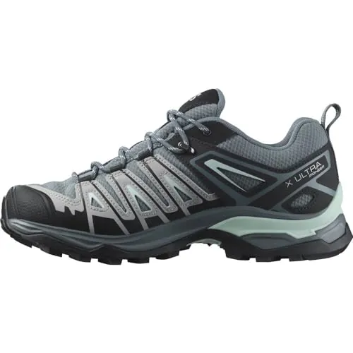 Salomon X Ultra Pioneer Gore-Tex Zapatillas de Senderismo para Mujer, Cualquier clima, Sujeción del pie segura, Estabilidad y amortiguación, Stormy Weather, 43 1/3
