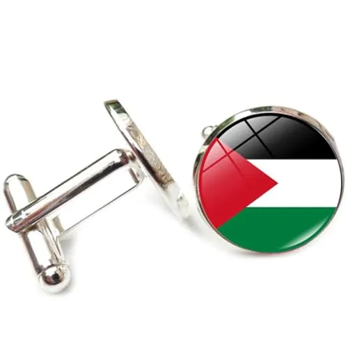 Lpitoy Gemelos para Hombres, Bandera De Palestina, Esmoquin, Camisa, Gemelos, Accesorios De Camisa, Joyería De Boda para Novio De Negocios
