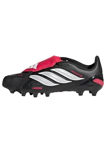 adidas Unisex niños Predator League Fold-Over Tongue Artificial Ground Football Boots Kids Shoes, Core Black/FTWR White/Lucid Red, 30 EU