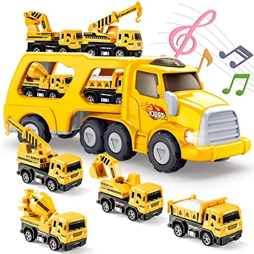 EUCOCO Juguetes Niños 1 2 3 4 5 6 Años, Camiones de Juguete para Niños 1 2 3 4 5 6 Años Regalo Niño 1-6 Años Camion Juguete 1-6 Años Regalos Cumpleaños Niños Coches para Niño