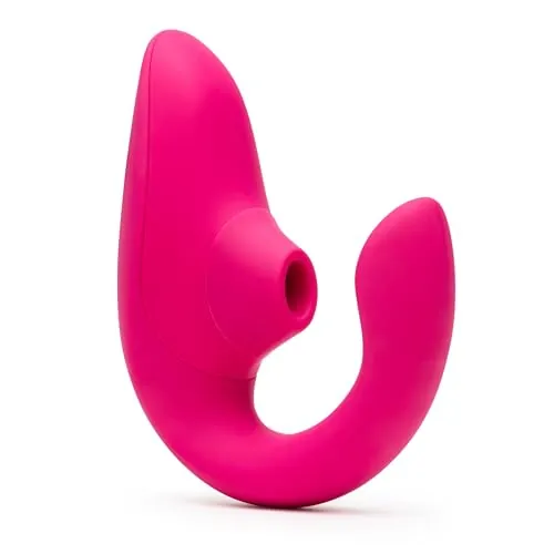 Womanizer Blend Estimulador Doble Conejito Vibrador - Estimulación del Clítoris Pleasure Air - Vibrador del Punto G y Succionador del Clítoris - Juguete para Mujer - Impermeable y Recargable - Rosa